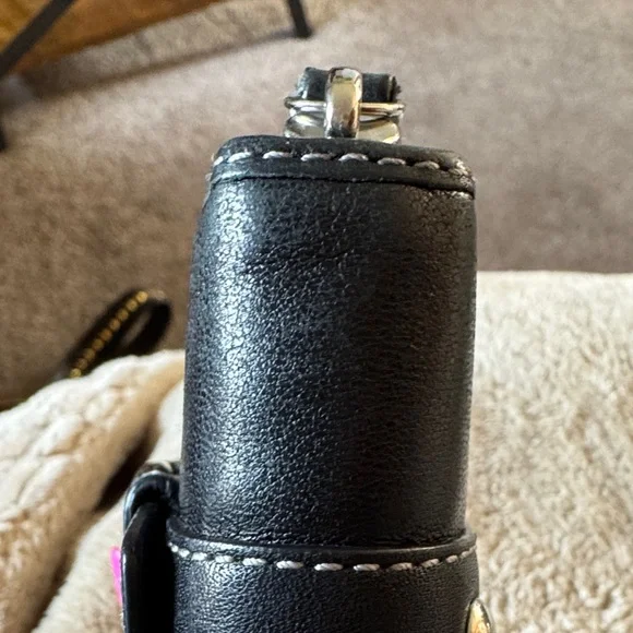 Coach Black Leather Wallet with Silver Buckles - Picture 5 of 6